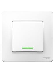 Выключатель Systeme Electric BLANCA скрыт.уст. 1-клавишный cх.1 с подсв.,10A 250B, белый BLNVS010111