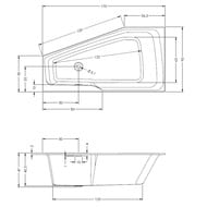 ����� ��������� RIHO RETHING SPACE 170x90 R FALL ����� �������, ��������, ������ (���.����� ����)