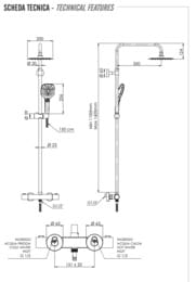 Душевая система термостатическая Remer EQ32A8CPUFD30, хром — миниатюра 2
