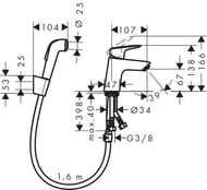 ��������� Hansgrohe Logis 71290000 ��� ����������� � ������������� �����, ������ ����. ����� 107��