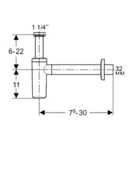 Geberit ����� ��� �����������, ������� 32 ��, ���� ��������� 151.036.21.1
