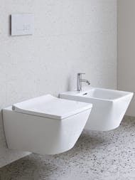 Сиденье для унитаза Duravit Viu Compact с микролифтом, быстросъемное, белое/петли сталь 0021290000