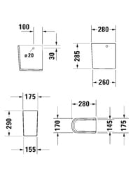 Полупьедестал Duravit No.1 белый 08584500002 — изображение 3