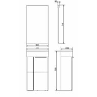 Тумба COMFORTY Асти-40 (415х700х225) подвесная, с раковиной, белый глянец 00-00012835