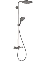 Уценка! Душевая система Hansgrohe Raindance Select S 240 1jet 27633340 термостат, шлиф черн хром - уценка. — миниатюра 1