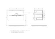 Тумба под раковину BelBagno MARINO (800х450х500) подвесная, Rovere Moro MARINO-800-2C-SO-RW-P