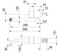 ��������� ��� �������� Fantini AA/27 ������������ ��������������, ����. PVD Matt Gun Metal 33P5Y011B