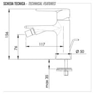 Смеситель для биде Remer Vanity V20, хром