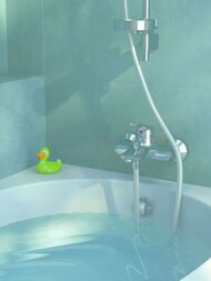 Смеситель для ванны/душа Ideal Standard CERAMIX BLUE B9490AA настенный, короткий излив, хром