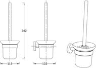 Ерш Kerama Marazzi Изола настенный, черный матовый IS.05.KM.BLK.M