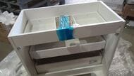 Уценка! Тумба под раковину AQUATON Леон 80 Н 1A187801LBPS0 800х734х447 напольная, 3 ящика, дуб белый - уценка. — изображение 4