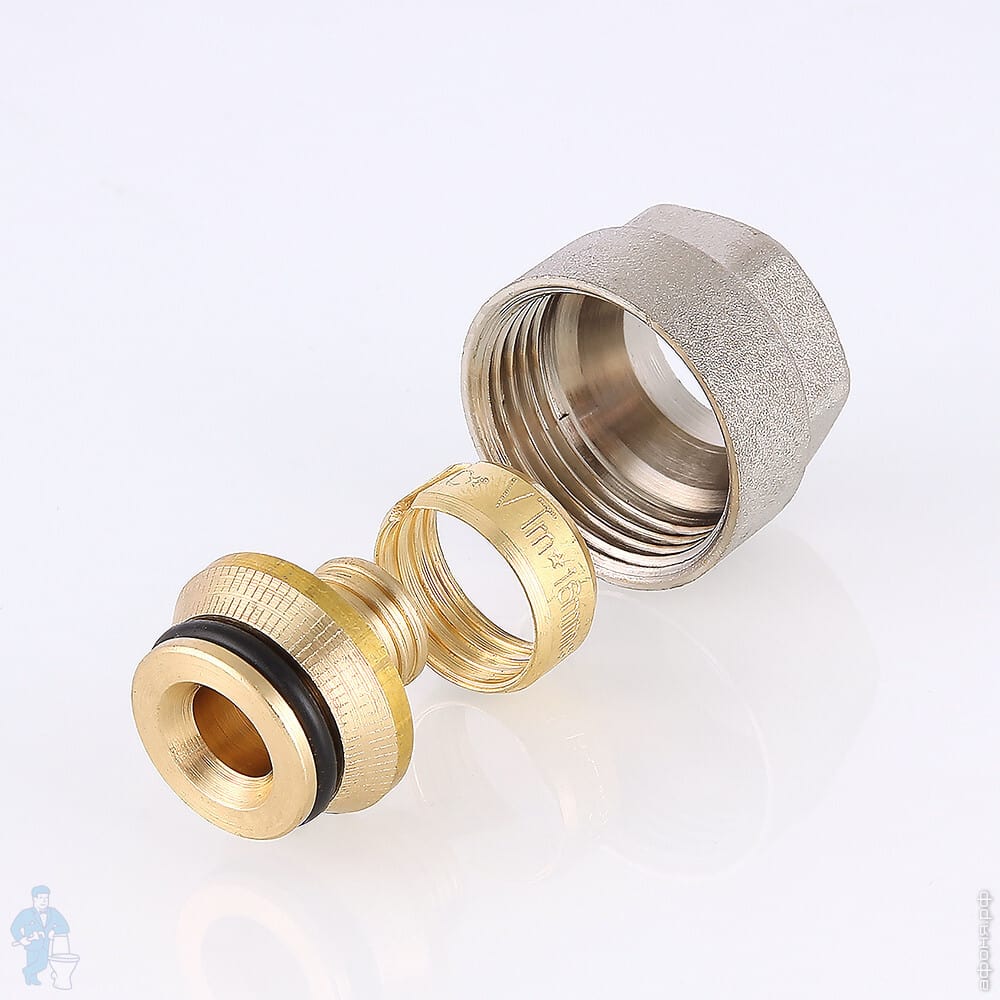 Фитинг под обжим евроконус для присоед к коллектору пл. трубы VALTEC 16 ...