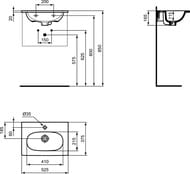 ���������� Ideal Standard TESI Vanity (525�375�165) � ���������� ��� ���������, ����� T351101