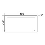 Зеркало Burgbad Fiumo 1400х700х30 LED, USB, сенсор, подогрев SIIX140