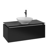 Тумба под умывальник Villeroy & Boch LEGATO (1000х380х500) подвесная,1 ящик, черн.матовый B57100PD