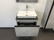 Тумба COMFORTY Эдинбург-60 (600х525х400) подвесная, с раковиной и столеш., бетон светлый 00-00001928