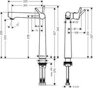 ��������� Hansgrohe Talis S 72116000 ��� ��������, ������ 253 ��, ������������, ����