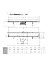 Душевой лоток BETTOSERB Drain Frameless Line 950мм с решеткой, комб.затвор,белый матовый