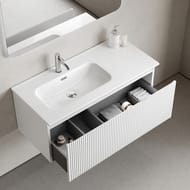 Тумба подвесная SANCOS Snob R 1.0 995х445х406, 1 ящик, доводчик, Bianco ,SNR1.0100LW