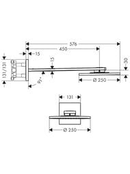 ������� ��� Axor ShowerSolutions 35296000 250��, ���������, 2jet,2 ���� �����, ���������, ����