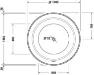 ����� ��������� Duravit White Tulip 700470 140�� ���������������, �������, ����-�������, �����