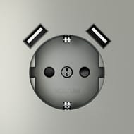 Розетка с USB, А+А Voltum S70 VLS040405, серебро