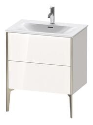 Тумба напольная Duravit XViu 710х591х480 2 ящика, белый глянец/шампань XV43010B122