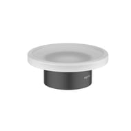 Мыльница Aquatek Лира AQ4426MB настольная, стекло матовое, латунь, цвет: черный матовый