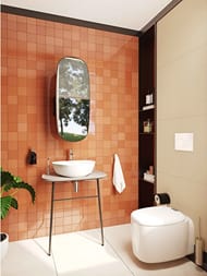 Смеситель Vitra Origin для умывальника высокий, никель шлифованный A4255734