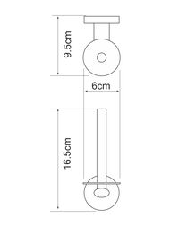 Держатель для туалетной бумаги WasserKRAFT RHEIN NEW вертикальный K-6297