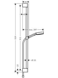Душевой набор Hansgrohe Pulsify Select 24171000 3jet Relaxation EcoSmart лейка/шланг/штанга 90, хром — миниатюра 2