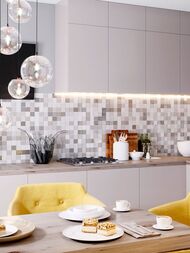 Мозаика керамическая Starmosaic Grey Mix Glossy 48х48 (306х306х6) бежевая WB35111 (шт.) — изображение 2