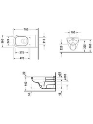 ������ ��������� DURAVIT D-CODE 360�700�365 ������������, �������������� ������ 22280900002