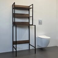 Стеллаж COMFORTY (650х1600х465) для стиральной машины, напольный, дуб темно-коричневый 00-00011201
