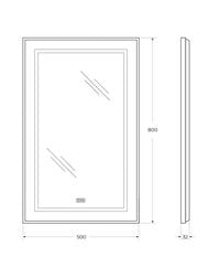 ������� BelBagno (500x32x800) ���������, ������, ��������, ���� ����� SPC-KRAFT-500-800-LED-TCH-WARM