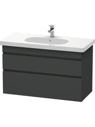 Тумба под раковину Duravit DuraStyle (1000х610х453) подвесная, 2 ящика, графит матовый DS648504949 — миниатюра 1