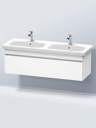Тумба под раковину Duravit DuraStyle (1230х398х448) подвесная,1 ящик, белый матовый DS639801818 — миниатюра 2