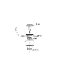 Выпуск для умывальника WIRQUIN QUICK CLAC 1 1/4" 30717648