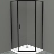 Душевой уголок BelBagno Uno (900х900х1950) UNO-195-P-1-90-C-NERO стекло прозрачное/профиль черный