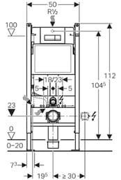 GEBERIT "����������" �������� � �������� Delta51 ���� ����� 458.125.11.1