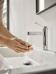 Смеситель Hansgrohe Finoris 76023000 для раковины 110, сливной клапан Push-Open, хром — изображение 4