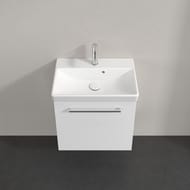 Тумба под раковину Villeroy & Boch Avento (530х514х352) правая, 1 дверца, белое стекло A88801B4
