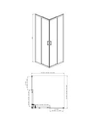 Душевой уголок Aquatek Ария AQ ARI KV 09020GM 900х900х2000 б/под., стекло прозр./проф. сталь оруж — изображение 6