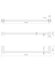 Полотенцедержатель Decor Walther CO HTE40 ширина 400 мм, цвет: хром 0560100