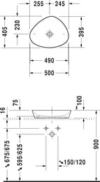 �������� DURAVIT CAPE COD 500�405 ��� �������� ��� ���������, ��� �������� 2339500000