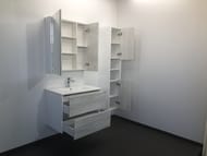 Тумба COMFORTY Женева-75 (770х555х470) подвесная, с раковиной, дуб белый 00004137097