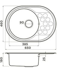 Мойка Omoikiri KASUMIGAURA 65-IN (650х460х180) врезная, оборачиваемая, нержавеющая сталь 4993727