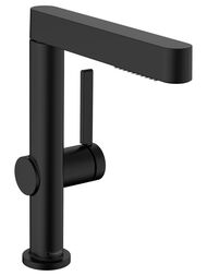 Смеситель Hansgrohe Finoris 76063670 для раковины, с выдвижным изливом, матовый черный — миниатюра 1
