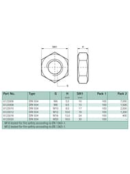 Гайка Walraven BIS М8, оцинкованная,  6123008R