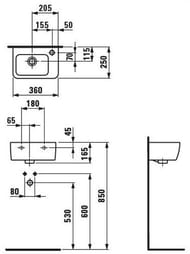 ����-�������� Laufen PRO A 8.1695.5.000.106.1 (360�250�165) ���������, ������ ��������� ��� ���������